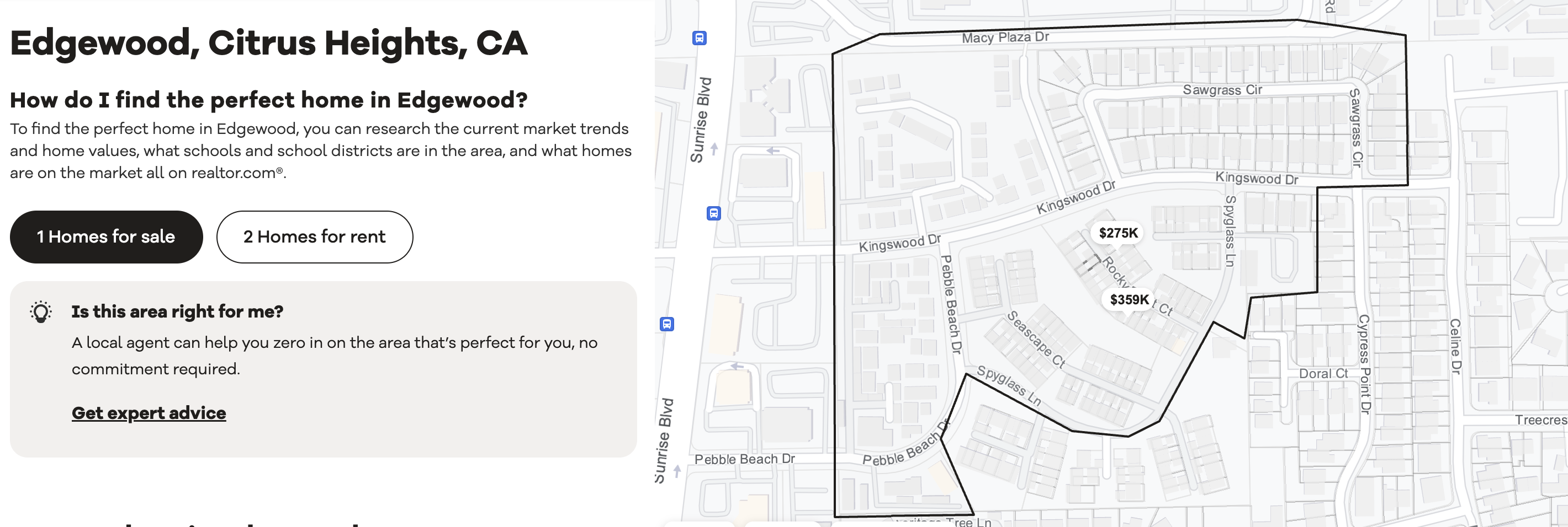 map displaying edgewood neighborhood boundaries.